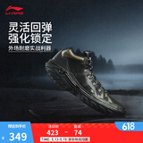 李宁桀骜2丨beng轻弹科技篮球鞋男高帮减震防滑轻便外场运动鞋 黑色-7 黑天鹅 42