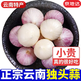 京地达云南紫皮独头蒜 净重1斤 干蒜头源头直发包邮