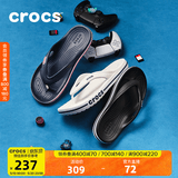 CROCS卡骆驰贝雅卡骆班人字拖运动拖鞋男鞋女鞋居家人字拖|205393 黑色/白色-066 40 (250mm)
