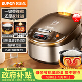 苏泊尔（SUPOR）老式电饭煲4-5人大容量5升球釜内胆电饭锅家用煲汤煮粥锅多功能智能预约微压电饭锅SF50FC733