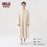 MUJIIDEE 女式 棉麻 提花 连衣裙 多巴胺长裙裙子 女装秋季 GAC71C3A 原色 均码(165/88A)