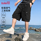 班尼路（Baleno）短裤男款夏季潮流宽松运动透气休闲裤外穿轻薄大口袋工装五分裤