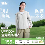 蕉下（beneunder）防晒衣女宽松透气夹克款便携轻量户外AS100银河灰2XL