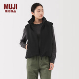 MUJI女式蓬松棉服背心外套马甲马夹女款无袖25年冬季女装BD11JA5A 黑色 S （155/80A）