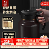 特美刻（TOMIC）户外茶壶老白茶闷茶壶家用大容量茶水分离泡茶壶普生日新年礼物 【智能款】咖色 1L