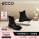爱步（ECCO）靴子女 时尚潮流百搭冬季切尔西女靴牛皮粗跟短靴女 型塑266503 黑色26650301001 39