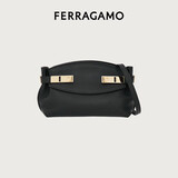 菲拉格慕（Ferragamo）女士黑色Hug手袋（小号）0768846 礼物送女友