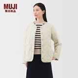 MUJI 女式 蓬松棉服绗缝夹克 女装外套女款棉衣棉袄25年冬季 BD10NA5A 象牙色 L (165/88A)