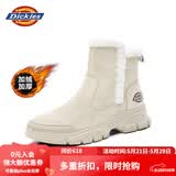 Dickies女士雪地靴女靴冬季加绒加厚短靴保暖棉鞋靴子 米色 39 
