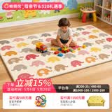 帕克伦xpe宝宝爬行垫2cm加厚婴儿爬爬垫客厅室内家用无甲醛儿童防摔地垫 五彩小象+量身高200x180x2cm 【XPE覆膜卷筒款】