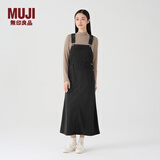MUJI女式 灯芯绒 背带裙中长款连衣裙半身裙女秋款裙子美拉德BE10CC3A 深灰色 XL （165/74A）