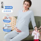 已朵孕妇秋衣秋裤套装纯棉毛衫怀孕期保暖内衣产后哺乳睡衣秋冬季