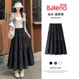 班尼路（Baleno）蛋糕半身裙女2026夏新款高腰遮肉显瘦韩系气质温柔显瘦仙女A字裙