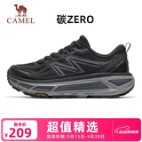骆驼（CAMEL）碳zero风速2全地形慢跑步女鞋运动鞋子 X25B09L7018 黑/寒冷灰 38
