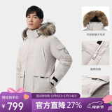 骆驼（CAMEL）户外极寒派克工装毛领情侣款羽绒服保暖加厚中长款外套