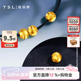 谢瑞麟（TSL）520礼物黄金转运珠足金路路通简约猫眼串珠不含手绳YS009 计价类（工费140元） 约0.2g