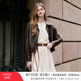 香影黑色皮衣外套女小个子2026春季新款高级感酷飒风短款pu皮夹克 咖色 M 160/84A/95-110斤