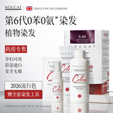 NOUGAT盖白染发膏6.66-黑紫色天然植物染发剂孕妇可用 170ml 原装进口