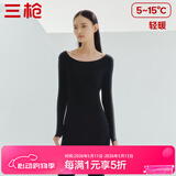 三枪（THREEGUN）秋衣秋裤纯棉男女套装秋季薄款3A抗菌防螨抗静电打底保暖内衣 【太空合作款】正黑 女 L