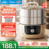 美的（Midea）电蒸锅电煮锅电火锅电炒锅多功能炖蒸煮一体家用电热锅蒸蛋器14.5升大容量多用途锅ZGE2866