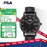 斐乐（FILA）手表男送男友皮革表带生日礼物石英学生手表 FLM38-793-003