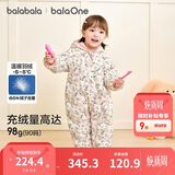 巴拉巴拉婴儿羽绒服连体衣宝宝男童女童2025新款冬装保暖萌趣文艺时尚新颖