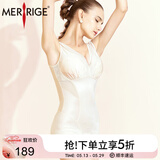 MERRIGE美人计塑身衣女春夏款收腹提臀束腰海藻衣连体内衣 凝脂肤色 3XL (建议体重125-135斤)