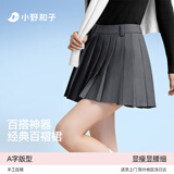 小野和子短款百褶半身裙 极简黑 S
