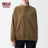MUJI MUJI 女式 印度棉 灯芯绒 立领衬衫 BCB24A0A 棕色 M-L