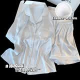 欧诗帛夏天冰丝女士睡衣女夏季2026年新款短袖带胸垫可外穿家居服套装 20069女 短袖套装【带胸垫】 XL （建议体重120-140斤）