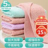 LYNN家务保洁抹布30*40cm5张打扫卫生厨房洗碗布百洁布洗车擦车毛巾