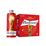 百威经典红罐新品啤酒【世界杯联名款】红百1L*6桶 整箱装618热卖