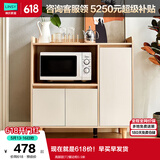林氏家居餐边柜北欧橱柜子客厅茶水柜家用多功能收纳储物碗柜 高脚款|T2餐边柜0.9米