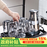 格娜斯（CRISTALGLASS）玻璃杯耐高温水杯家用套装客厅待客泡茶杯带把喝水杯子轻奢凉水壶