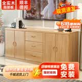 赤贝【包安装】电视柜实木组合欧式边柜小户型收纳地柜电视柜落地 120*40*70原木【三抽两门】