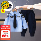 G.duck小黄鸭男童秋季套装新款儿童警官警察衣服男孩宝宝两件套演出服 图片色 不包含帽子 100 尺码2~3岁【 90-100cm】