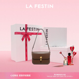 拉菲斯汀（La Festin）【董璇同款】包包女新款星球包单肩斜挎腋下小方包生日礼物实用 焦糖棕【礼盒套装】