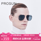 保圣（PROSUN）墨镜男款防晒偏光眼镜硬朗飞行员方形太阳镜驾驶镜PS7030 C60镜框亮浅金
