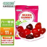 可康（cocon）多口味果汁软糖 约21颗130g 进口休闲六一儿童节零食心形喜糖果