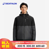 迪卡侬（DECATHLON）上衣秋户外加绒加厚棉服男女运动防风防水外套棉袄男NH500 男款- 黑色（防水外套）NH500 XL