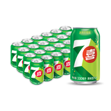 百事可乐七喜7UP 柠檬味 碳酸饮料汽水 330ml*24听胖罐 整箱装