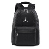 NBA ATELIER乔丹Jordan飞人AJ老花满印23号初高中大学生书包休闲双肩背包 大号PU皮质黑银