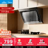 美的（Midea）抽吸排油烟机 家用大吸力侧吸式油烟机上门安装以旧换新出租房屋脱排烟机CXW-200-J30