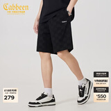 卡宾（CABBEEN）【棋盘格提花】宽松休闲短裤男2024夏新款潮牌运动五 煤黑色01 L (175) 50