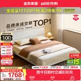 全友家居现代简约高箱储物收纳床主卧1.8米x2米双人大床家具政府补贴 【暖白色 | 高脚】床+65床垫+床头柜G*2 1.5x2米【爆款+性价比超高】