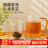雅集玻璃杯筑铭杯茶杯泡茶杯带过滤木盖喝水杯子玻璃杯男士办公杯
