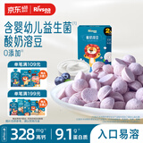 禾泱泱酸奶溶豆蓝莓味18g 高钙高蛋白入口易溶好吞咽宝宝零食