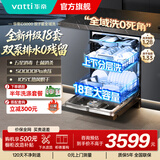 华帝价保618【双子星D3000】洗碗机嵌入式18套全域洗5WPa水压105℃烘干母婴消毒一级水效 台嵌两用 【双子星全域洗】D3000