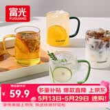 富光玻璃杯水杯子茶杯具凉水杯牛奶啤酒果汁杯子耐高温马克杯家居馆