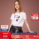 斐乐（FILA） 女装官方女士短袖T恤夏季休闲运动内搭t恤百搭短T上衣 标准白-F11W118151F M （165/84A/M）